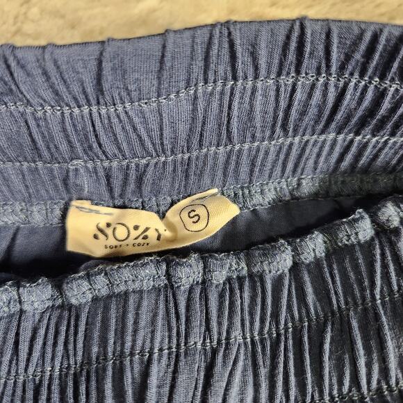 Sozy Camila Modern Navy Blue Chic Soft Modal Midi Skirt with Pockets Size S - Picture 5 of 6